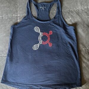 Orangetheory Navy Tank Top with Red and White Design